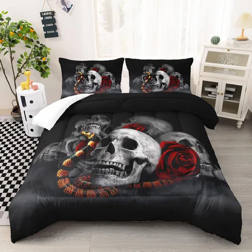 Miniatura 25 de AILONEN Juego de edredón de camuflaje para videojuegos, tamaño Queen, ropa de cama de microfibra con diseño de controlador de 3 piezas