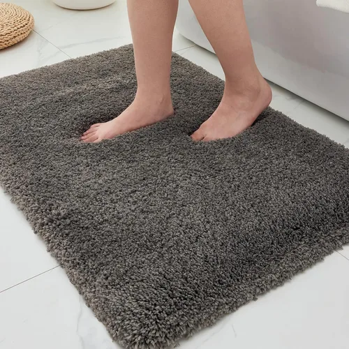 Miniatura 28 de ILANGO Alfombras de Baño Beige 32" × 20" Antideslizantes y Súper Absorbentes Extra Gruesas Suaves, Alfombra de Baño Lavable para Piso, Alfombra
