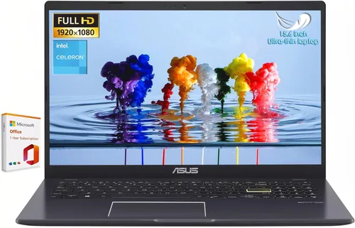 ASUS Vivobook Go 15 L510 - Laptop de 15.6 pulgadas, FHD de 15.6 pulgadas, procesador Intel Celeron N4020, 4 GB DDR4 RAM 128 GB de almacenamiento,