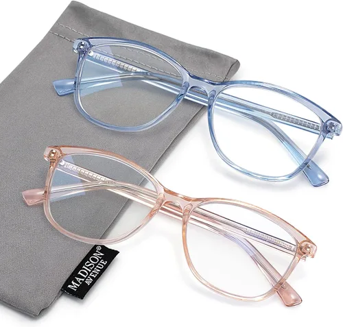 Miniatura 11 de Madison Avenue - Lentes de lectura cuadrados vintage para mujer, con filtro de luz azul, fabricados en TR90, reducen el cansancio visual