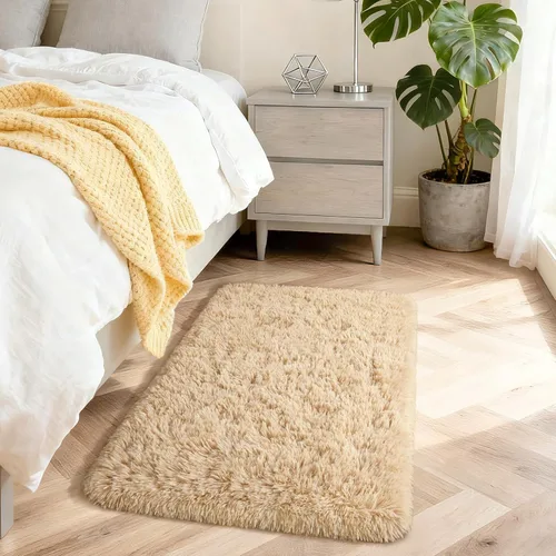 Miniatura 177 de Merelax Alfombra Moderna Suave y Esponjosa Shaggy para Dormitorio Sala de Estar Decoración de Sillas Pequeñas Alfombras Tapetes para Pies Piso, Verde