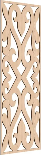 Miniatura 175 de Keene Paneles de pared decorativos de madera con calado, 9 3/8 pulgadas de ancho x 24 3/8 pulgadas de alto x 1/4 de alto, roble rojo rojo (Red Oak)