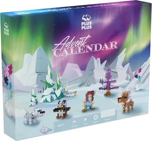 Miniatura 2 de PLUS PLUS Calendario de Adviento de Navidad 2025, 25 Juguetes de Construcción de Bloques para Niños, Mini Kits de Rompecabezas 3D, Divertidos