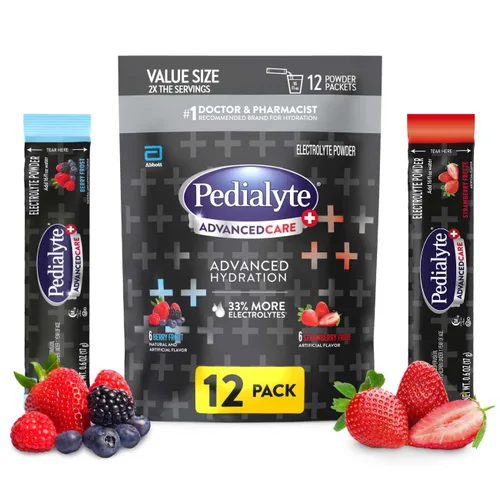 Miniatura 9 de Pedialyte AdvancedCare Plus - polvo electrolítico, con un 33% más de electrolitos y prebióticos preactivos, variedad de estación de hidratación, 80