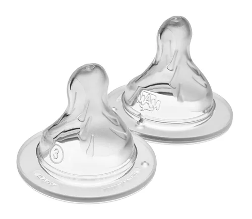 Miniatura 12 de MAM Tetinas de biberón de flujo medio nivel 2, para más de 2 meses, tetinas de silicona SkinSoft para biberones, se adapta a todos los biberones