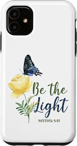 Miniatura 8 de Bible Verse Butterfly Flower Be The Light Matthew 5:14 Case for iPhone 16