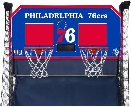 Miniatura 2 de Pop-A-Shot - Home Dual Shot Arcade Basketball Game with NBA Graphics l Sensor Scoring l 16 Game Modes l 7 Balls l Foldable Storage l for All NBA Fans