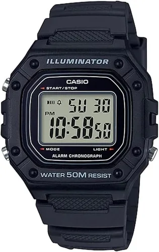 Miniatura 10 de Casio W218H Series Men’s Digital Watch 50M WR 1/100 Second Stopwatch 100 SEC Chronograph LED Backlight Countdown Timer Daily Alarm