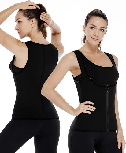 Miniatura 6 de NonEcho Traje de sauna para mujer, manga de spa, chaleco de entrenamiento adelgazante, chaleco de entrenamiento para adelgazar, moldeador de cuerpo