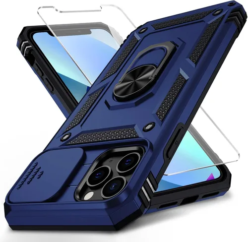 Miniatura 13 de Funda para iPhone 11 Pro con cubierta para lente de cámara, protector de pantalla HD, protección contra caídas de grado militar de 10 pies, soporte