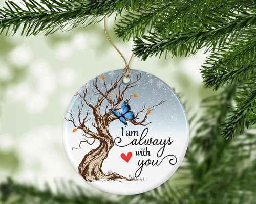 Miniatura 2 de Adorno de mariposa azul – Adorno conmemorativo de Navidad – I Am Always with You – Recuerdo conmemorativo – Pérdida de un ser querido – Regalo