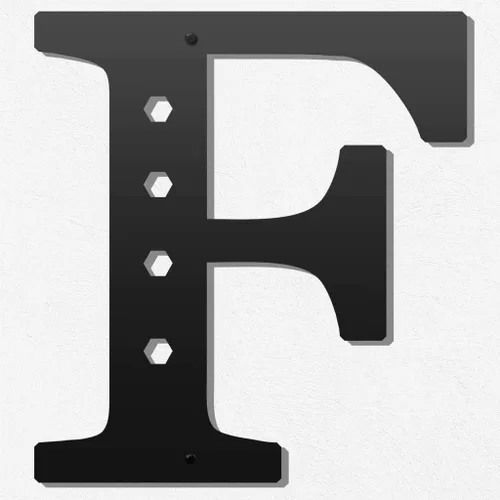 Miniatura 11 de Letras metálicas para decoración de pared de 12 pulgadas, letras colgantes negras, letras visuales 3D grandes del alfabeto moderno, decoración