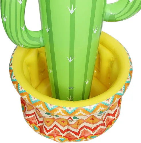 Miniatura 6 de Triumpeek Enfriador inflable de cactus, cubeta de hielo de cactus de fiesta de 55 pulgadas con sombreros para piscina de verano, suministros