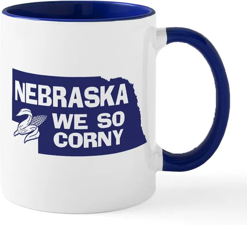Miniatura 83 de CafePress I Love Nebraska Taza de café de cerámica de 11 oz (11.0 fl oz)