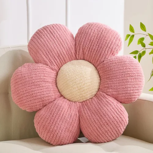 XIAIJIA Cojín con forma de flor, almohada con diseño de flores y margaritas decorativa, cojín para cama, cojín de suelo, cojín suave para asiento,