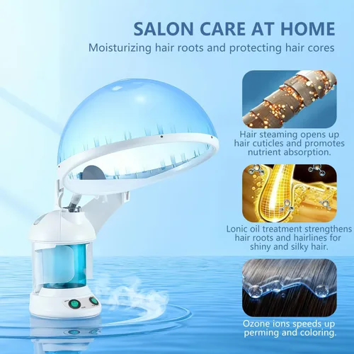 Miniatura 5 de Vaporizador Facial 3 en 1, Vaporizador para el Cabello, Humidificador de Aire con Niebla Caliente Hidratante, Sistema de Hidratación, Atomizador