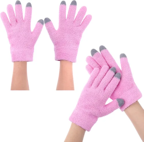 Guantes hidratantes para manos secas, guantes de algodón para eccema con buen forro para pantalla táctil, guantes de spa para mujeres y hombres,