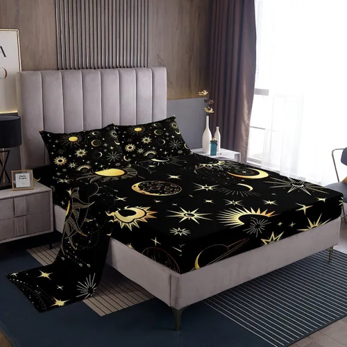 Miniatura 37 de Feelyou Husky - Juego de sábanas con diseño de flor de cerezo rosa, ropa de cama para perro, 1 sábana encimera y 1 sábana bajera ajustable con 1