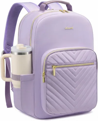 Miniatura 16 de LOVEVOOK Mochila para laptop de 17.3 pulgadas para mujer, bonita mochila de viaje bolso para mujer, bolsa profesional para computadora portátil