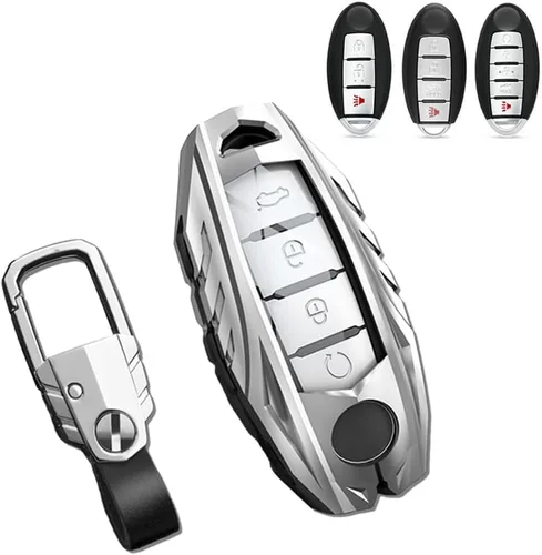 Miniatura 7 de Funda metálica para llavero Nissan Altima Maxima Armada Rogue Sentra GT-R 370z Infiniti G25 G35 G37 Q60 Q70 Q80