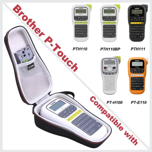 Miniatura 2 de LTGEM - Funda compatible con Brother P-Touch PTH110/PTH110BP/P-Touch PTH111 Pro/PTE110/PT-H100 etiquetadora, bolsa de almacenamiento de viaje