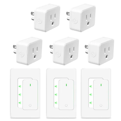 Miniatura 86 de NineLeaf Interruptor de salida remoto inalámbrico, interruptor de lámpara remoto, interruptor decorativo de enchufe de luz de encendido y apagado