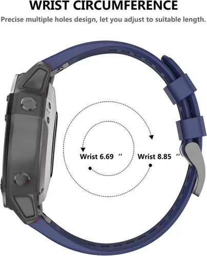 Miniatura 6 de OVERSTEP Correa de repuesto compatible con Garmin Fenix 5x / Fenix 5x Plus / Fenix 6x / Fenix 6x Pro / Fenix 3 / HR / D2 Delta PX Fitness Smartwatch