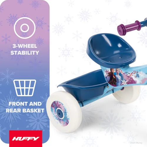 Miniatura 3 de Huffy Triciciclo de Disney Frozen 2 para niñas, ideal para mayores de 3 años, Anna, Elsa y Olaf, contenedores de almacenamiento para aperitivos