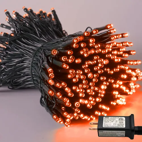 Miniatura 22 de YEGUO 200 luces LED de 66 pies para Navidad, exteriores, impermeables, cadena de luces blancas cálidas para interiores, 8 modos, cable verde, luz