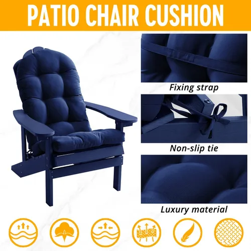 Miniatura 2 de FILUXE - Cojín para silla Adirondack y mecedora, cojines de patio de respaldo alto - Almohada acolchada sólida impermeable, almohadones