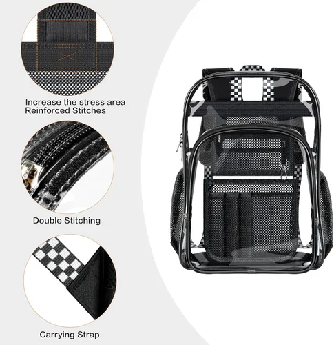 Miniatura 3 de PAMANO Mochila transparente, Negro -, A