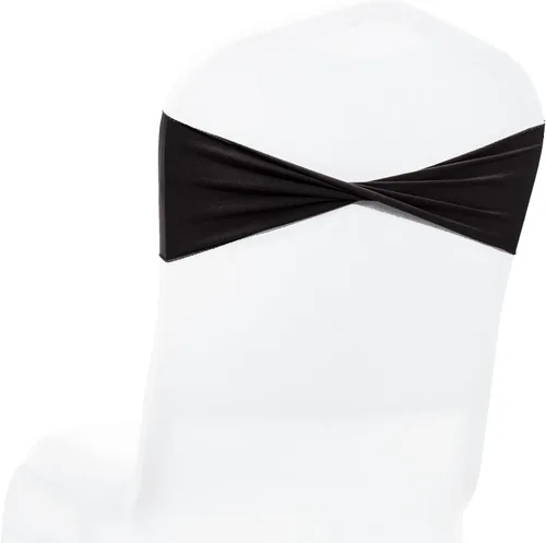 Miniatura 31 de MDS® Paquete de 10 bandas elásticas de elastano para silla sin hebilla deslizante, lazo elástico reutilizable para silla para boda, recepción