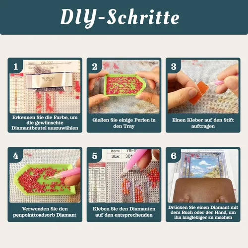 Miniatura 8 de MBYAUYN Kits de arte de diamantes para adultos, flores, pinturas de puntos de diamante de taladro completo, pinturas artísticas y manualidades