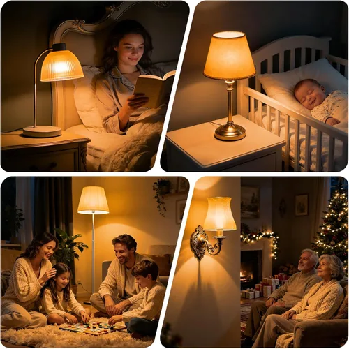 Miniatura 7 de KINUR Bombilla LED E26 de 40 W, bombillas de candelabro LED ámbar B11, bombilla decorativa blanca cálida de 2000 K, para ventilador de techo