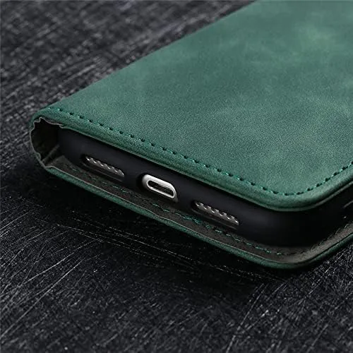 Miniatura 6 de Compatible con Google Pixel 6A, cubierta trasera magnética de piel, plegable, con ranura para tarjetero, para Google Pixel 6A