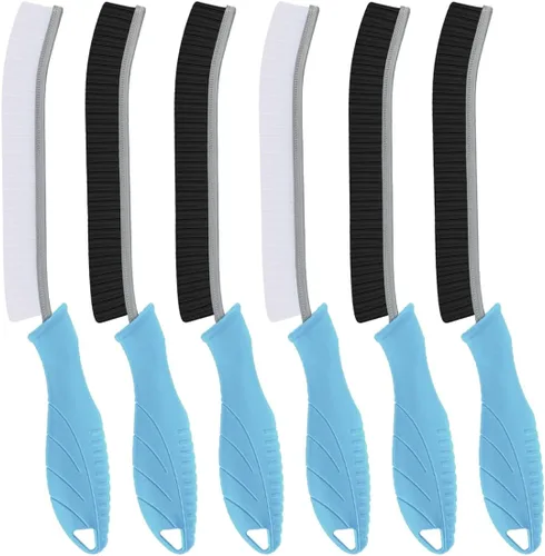 Miniatura 19 de TQRR 3 piezas cepillo de cerdas duras para limpieza de grietas, cepillo de limpieza, cepillo de limpieza para fregadero de cocina, cepillo para Negro