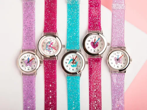 Miniatura 6 de Kiddus Reloj analógico para niñas. Reloj de pulsera elegante y educativo para edades de 5 años en adelante. Movimiento de cuarzo japonés. Diseño