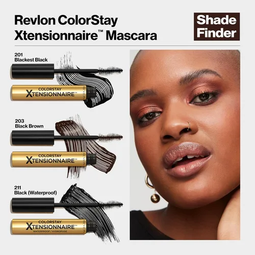 Miniatura 8 de Revlon ColorStay Xtensionnaire - Suero alargador de pestañas y rímel en uno, cepillo cónico para pestañas de aspecto 2 veces más largo, infundido