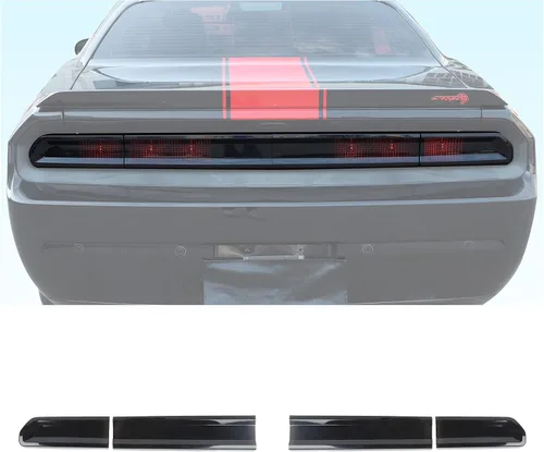 Hoolcar Cubierta de la lámpara de la luz trasera, marco de guardia, decoración de marco de bisel, accesorios exteriores para Dodge Challenger