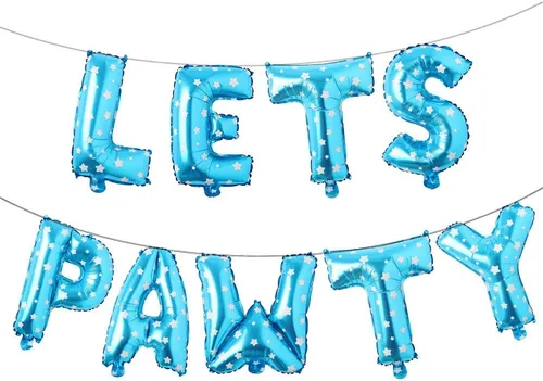 Miniatura 4 de Globos de papel de aluminio de 16 pulgadas para perros y mascotas, 9 unidades, globos de feliz cumpleaños para mascotas, juego de suministros de Azul