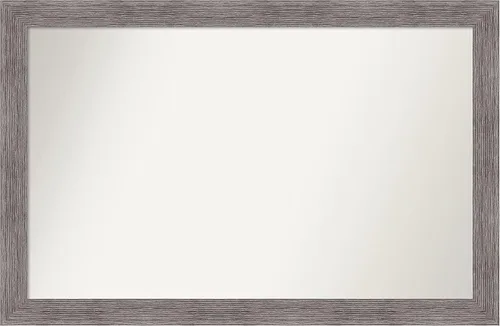 Miniatura 136 de Amanti Art Espejo de baño gris para sobre el fregadero, 31 x 48 pulgadas, espejo de tocador rectangular estrecho de color gris, marco de madera