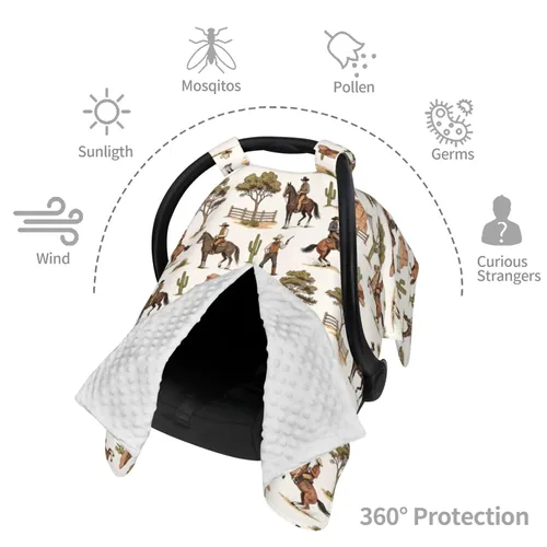 Miniatura 6 de Western Baby - Cubierta para asiento de automóvil, cubierta de lactancia multiusos para mamá, fundas de lactancia para recién nacidos, regalo