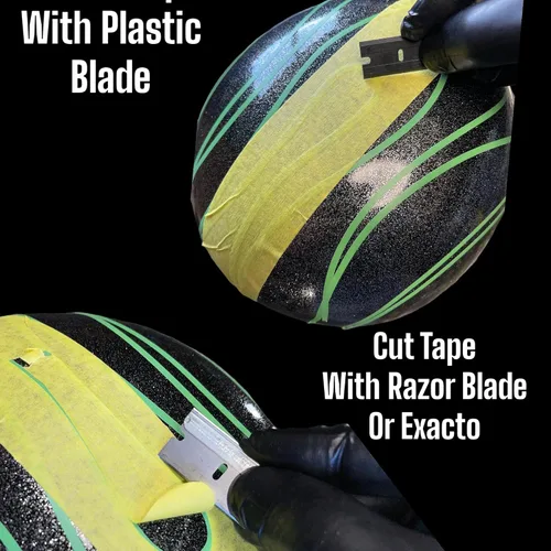 Miniatura 4 de LiME LiNE Cinta amarilla semitransparente de 2" que enmascara y transfiere para la pintura de encargo automotriz