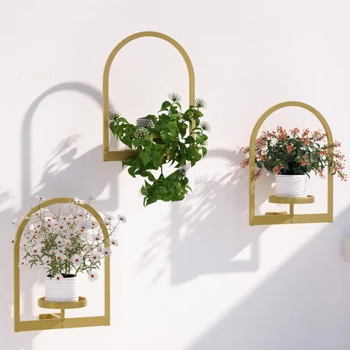 Miniatura 9 de Flenpptly Soporte para plantas de pared, maceta de pared para plantas de interior, estantes de ventana para múltiples plantas en interiores