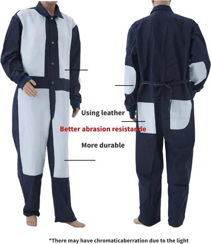 Miniatura 6 de SHUNJIE Traje de explosión Traje protector de pintura en aerosol Traje protector de trabajo de seguridad con chorro de arena Azul y blanco