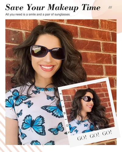 Miniatura 6 de LVIOE - Lentes de sol polarizadas para mujer, decoración de mariposa a la moda, para conducir y pescar, protección UV LS022