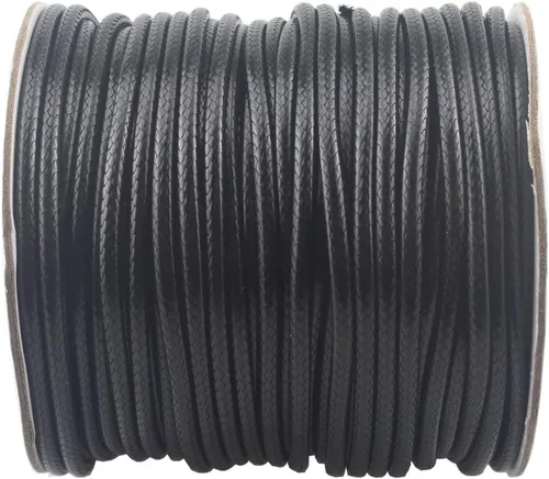 Miniatura 10 de Cordón de poliéster encerado para hacer joyas, cuerda encerada con carrete para hilo de bricolaje (rojo, 0.020 in (150 yardas))