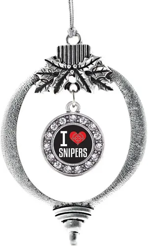 Miniatura 133 de Inspired Silver - Bonita bandera estadounidense - Adorno de Navidad plateado - Adorno de árbol de Navidad con dije circular con circonita cúbica