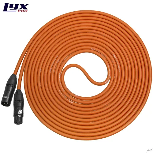 Miniatura 30 de LyxPro Cable de micrófono XLR hembra a macho de ángulo recto de 3 pines de 1.5 pies para altavoces amplificados, interfaz de audio, rendimiento