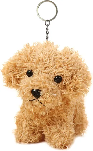 Lindo Llavero de Animal de Peluche Perro, Animal de Peluche Suave, Accesorio de Moda, Clips para Mochila, Regalo para Jardín de Infantes, Colgante